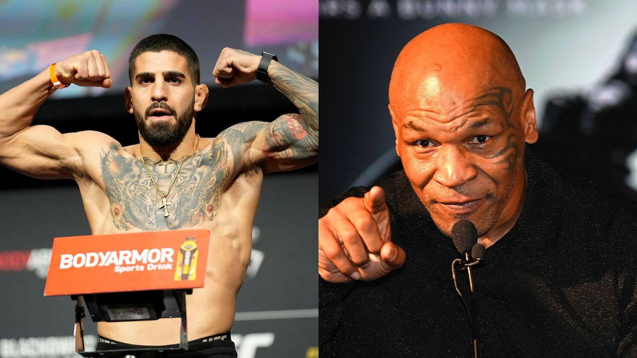 Ilia Topuria (L) and Mike Tyson (R)