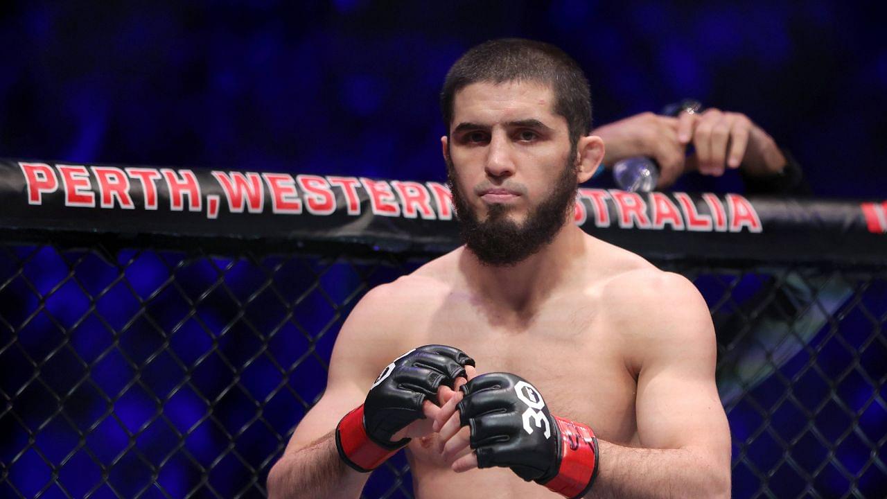 Islam Makhachev of Russia is seen before his fight with Alex Volkanovski of Australia during their Lightweight title bout at UFC 284
