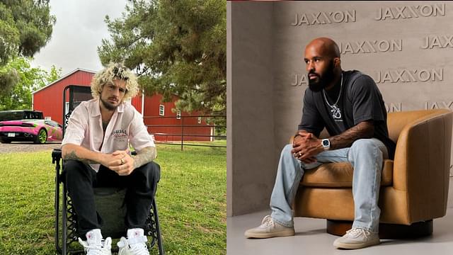 Sean O'Malley (L), Demetrious Johnson (R)