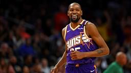 Phoenix Suns forward Kevin Durant (35) celebrates after a play during the fourth quarter against the Milwaukee Bucks at Footprint Center.