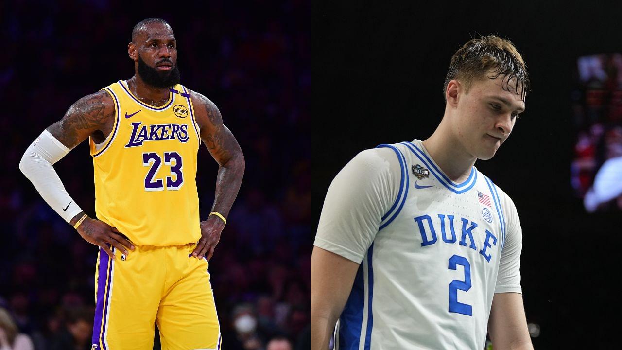 LeBron James (L), Cooper Flagg (R)