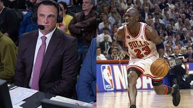 Tim Legler (L), Michael Jordan (R)