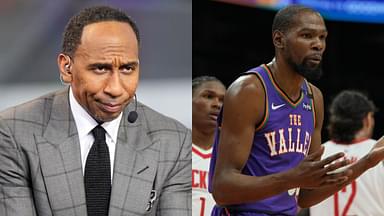 Stephen A. Smith (L), Kevin Durant (R)