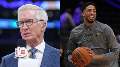 Mike Breen (L) and Tyrese Haliburton (R)