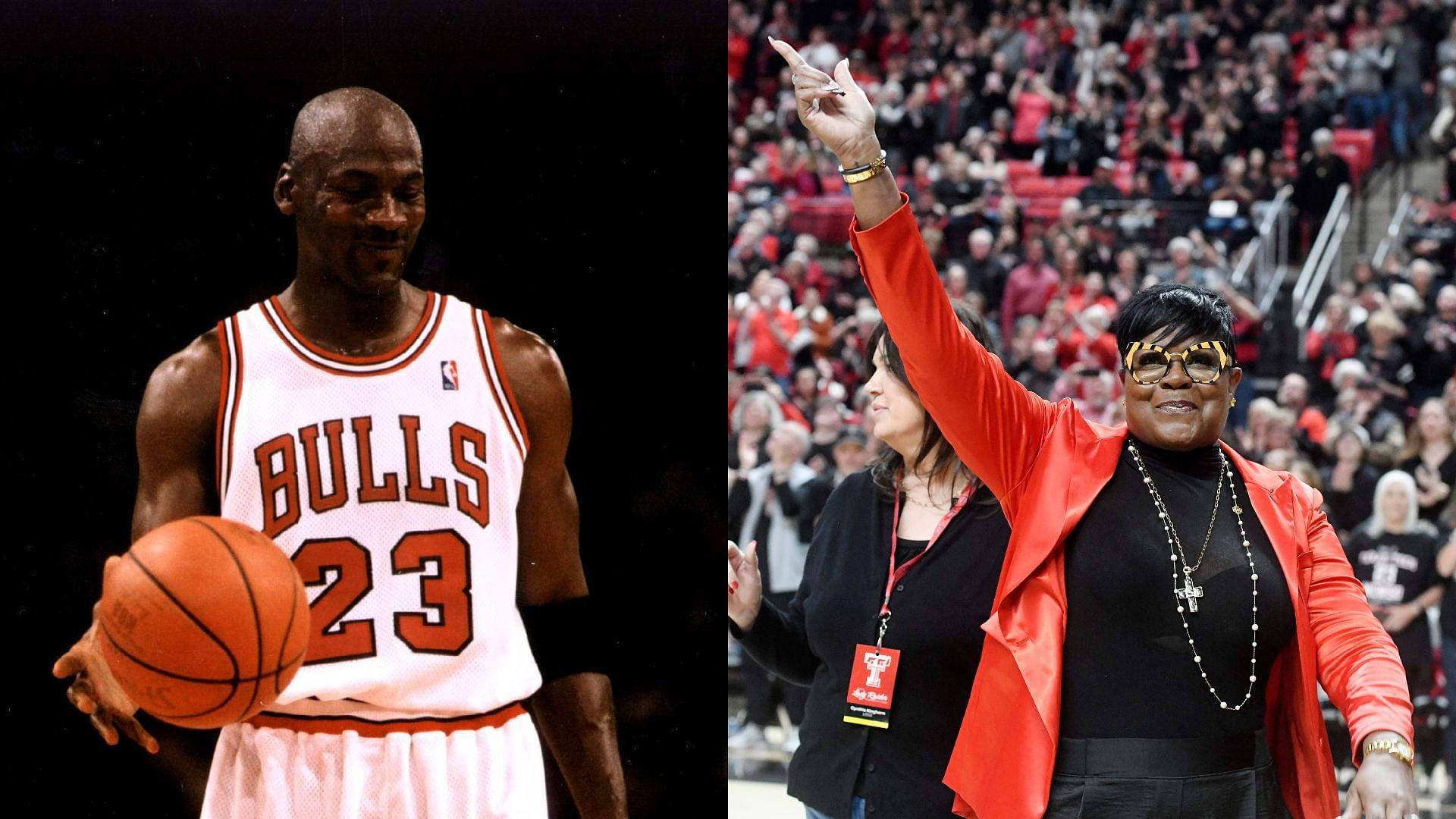 Michael Jordan (L) and Sheryl Swoopes (R)