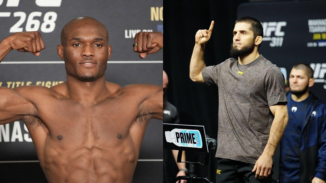 Kamaru Usman (L) and Islam Makhachev (R)