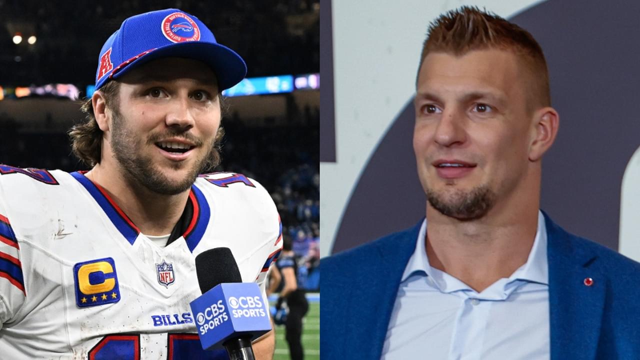 Josh Allen (L) and Rob Gronkowski (R)
