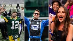 Aaron Rodgers, Tom Brady and Kay Adams