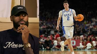 LeBron James (L) and Cooper Flagg (R)
