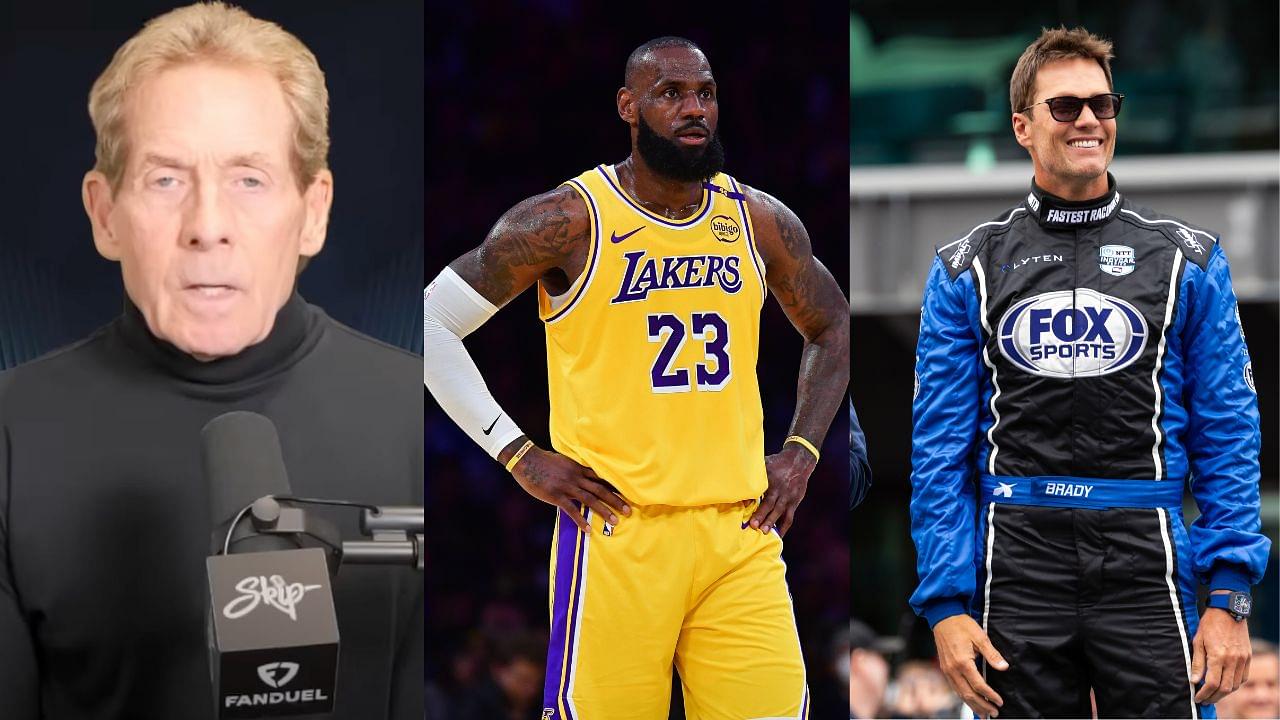 Skip Bayless (L), LeBron James (C), Tom Brady (R)