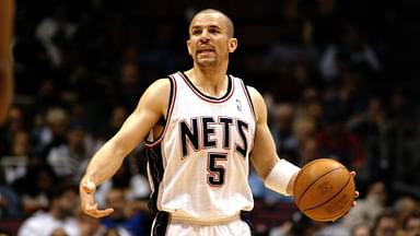Jason Kidd (New Jersey Nets) am Ball Basketball Herren NBA 2002 2003
