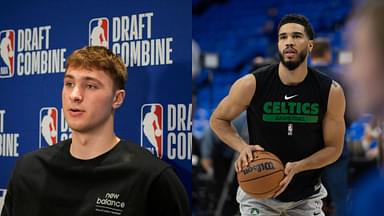 Cooper Flagg (L) and Jayson Tatum (R)