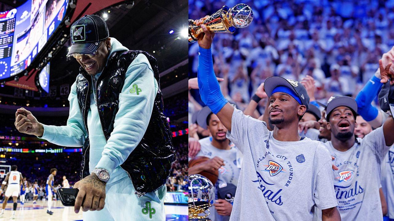 Allen Iverson (L), Shai Gilgeous-Alexander (R)
