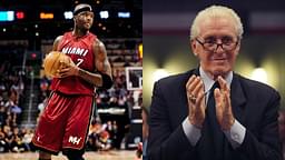 Jermaine O'Neal (L) and Pat Riley (R)