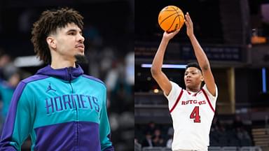 LaMelo Ball (L) and Ace Bailey (R)