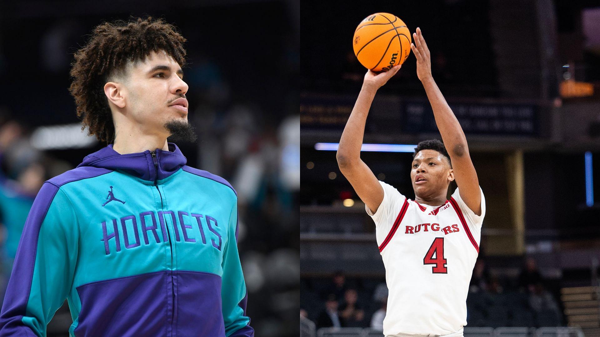 LaMelo Ball (L) and Ace Bailey (R)