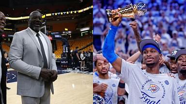 (L) Shaquille O'Neal (R) Shai Gilgeous-Alexander