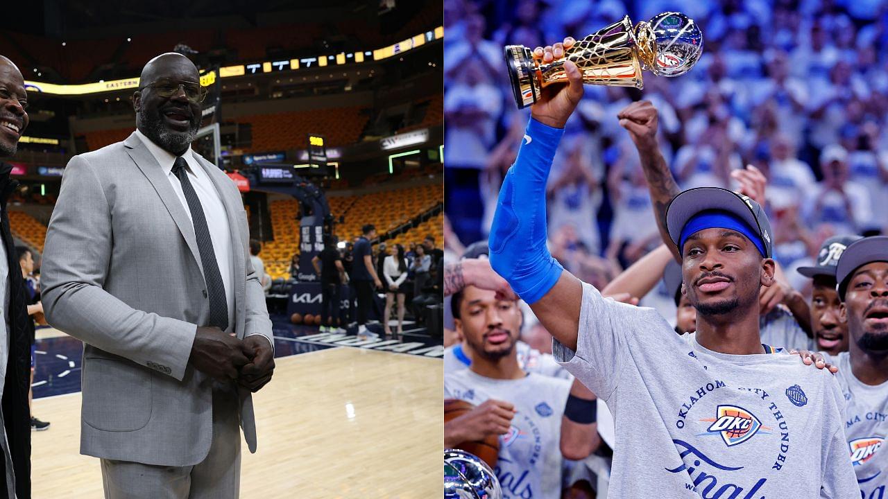 (L) Shaquille O'Neal (R) Shai Gilgeous-Alexander