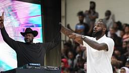 Shaquille O'Neal (L), LeBron James (R)