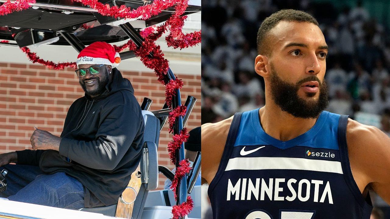 Shaquille O’Neal (L), Rudy Gobert (R)