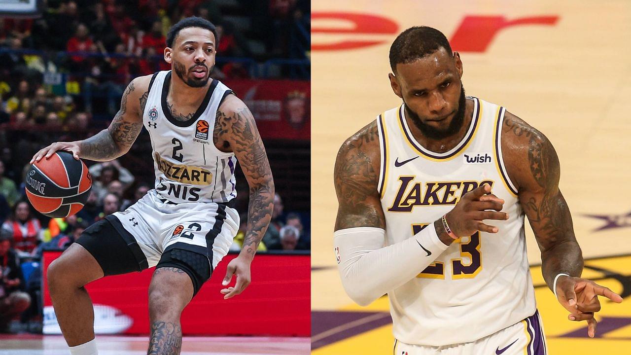 Carlik Jones (L), LeBron James (R)