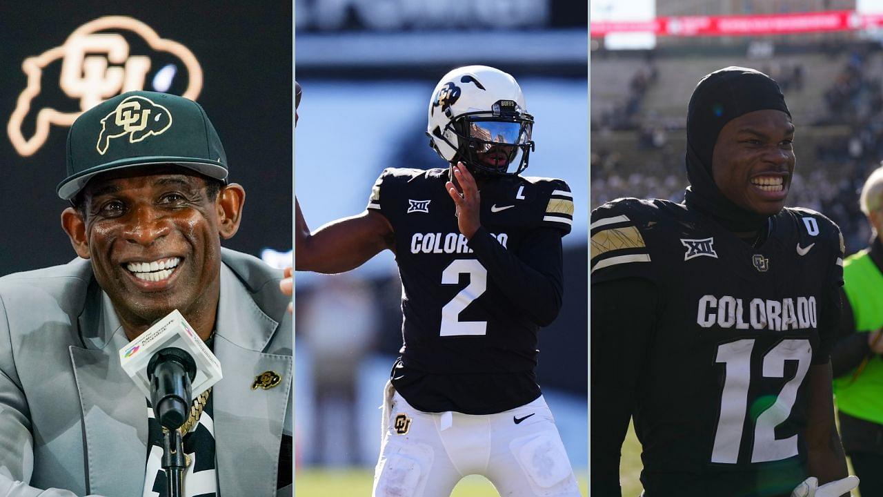 Deion Sanders, Shedeur Sanders and Travis Hunter