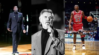 Kevin Garnett (L), Kenny Rogers (C), Michael Jordan (R)