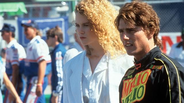 A scene from the 1990 NASCAR-based movie, Days of Thunder, starring Tom Cruise and Nicole Kidman