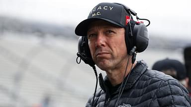 Former NASCAR Cup Series driver Matt Kenseth looks on during practice and qualifying for the Wurth 400 at Dover Motor Speedway.