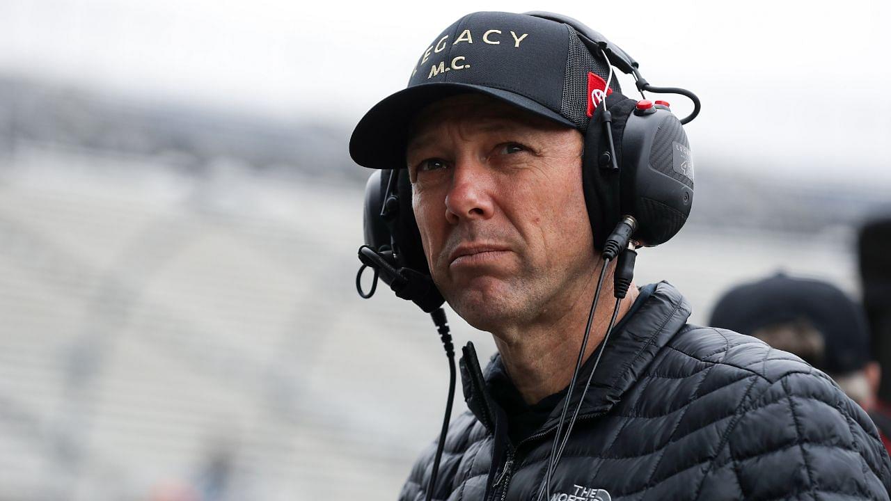 Former NASCAR Cup Series driver Matt Kenseth looks on during practice and qualifying for the Wurth 400 at Dover Motor Speedway.