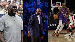 Shaquille O'Neal (L), Michael Jordan (C), Kevin Durant (R)