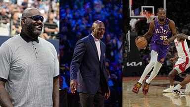 Shaquille O'Neal (L), Michael Jordan (C), Kevin Durant (R)