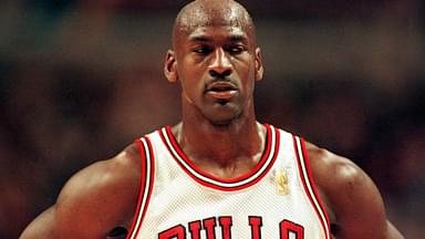 Bulls-Guard Michael Jordan nachdenklich Basketball Herren NBA, Saison 1996 97: Chicago Bulls Einzelbild United Center Chicago Nachdenklichkeit,