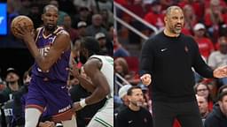 Kevin Durant (L), Ime Udoka (R)