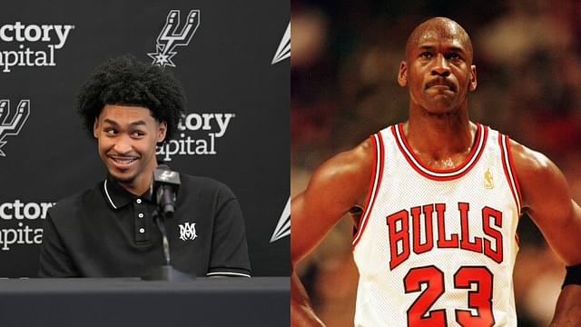 Dylan Harper (L) and Michael Jordan (R)