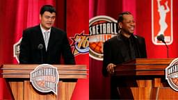 Yao Ming (L) and Allen Iverson (R), Hall of Fame induction