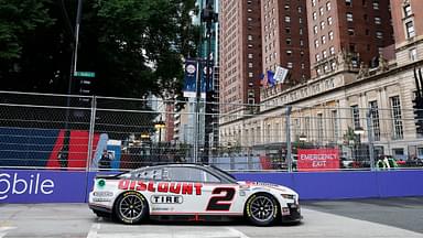 NASCAR Cup Series driver Austin Cindric (2) races along Grant Park during the Grant Park 220 of the Chicago Street Race at Chicago Street Course.