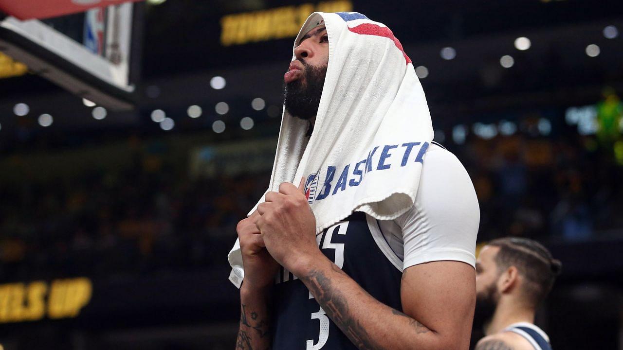 Dallas Mavericks forward Anthony Davis (3) reacts during a time out in the fourth quarter against the Memphis Grizzlies at FedExForum.