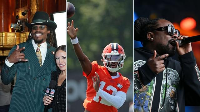 Cam Newton, Shedeur Sanders and Wale