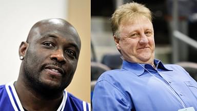 Mitch Richmond (L), Larry Bird (R)
