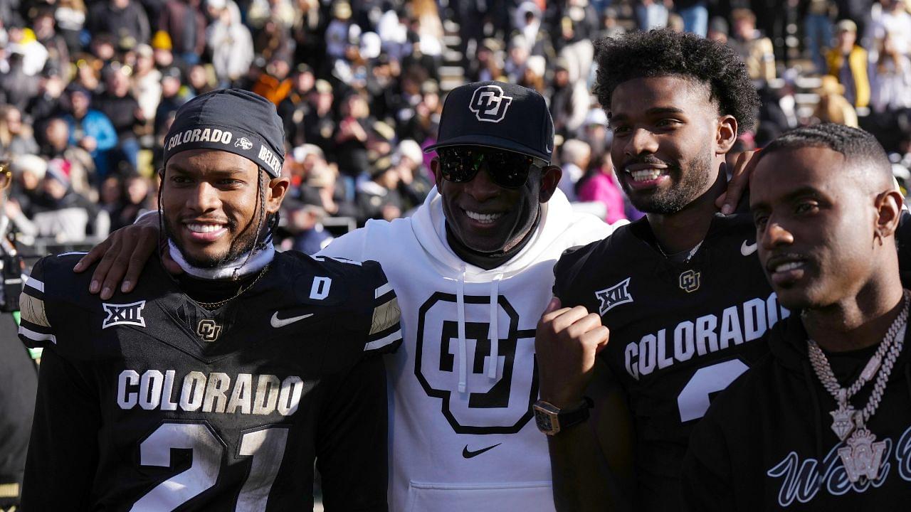 Shilo Sanders, Deion Sanders, Shedeur Sanders and Deion Sanders Jr.