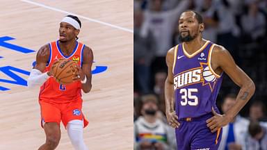 Shai Gilgeous-Alexander (L) and Kevin Durant (R)