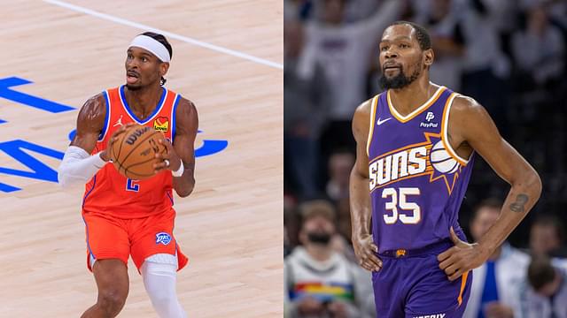 Shai Gilgeous-Alexander (L) and Kevin Durant (R)