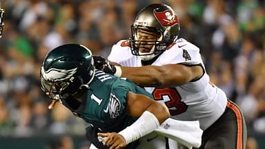 Jalen Hurts and Ndamukong Suh