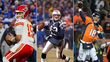 Patrick Mahomes, Tom Brady and Peyton Manning