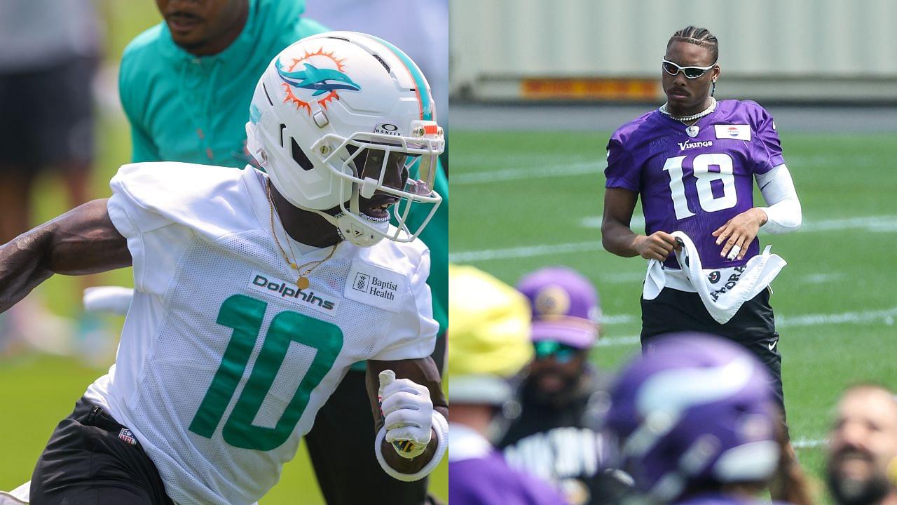 Tyreek Hill and Justin Jefferson