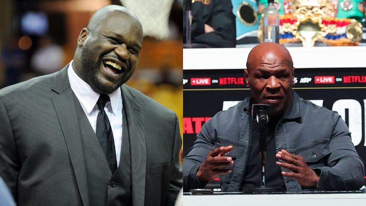 Shaquille O'Neal (L), Mike Tyson (R)