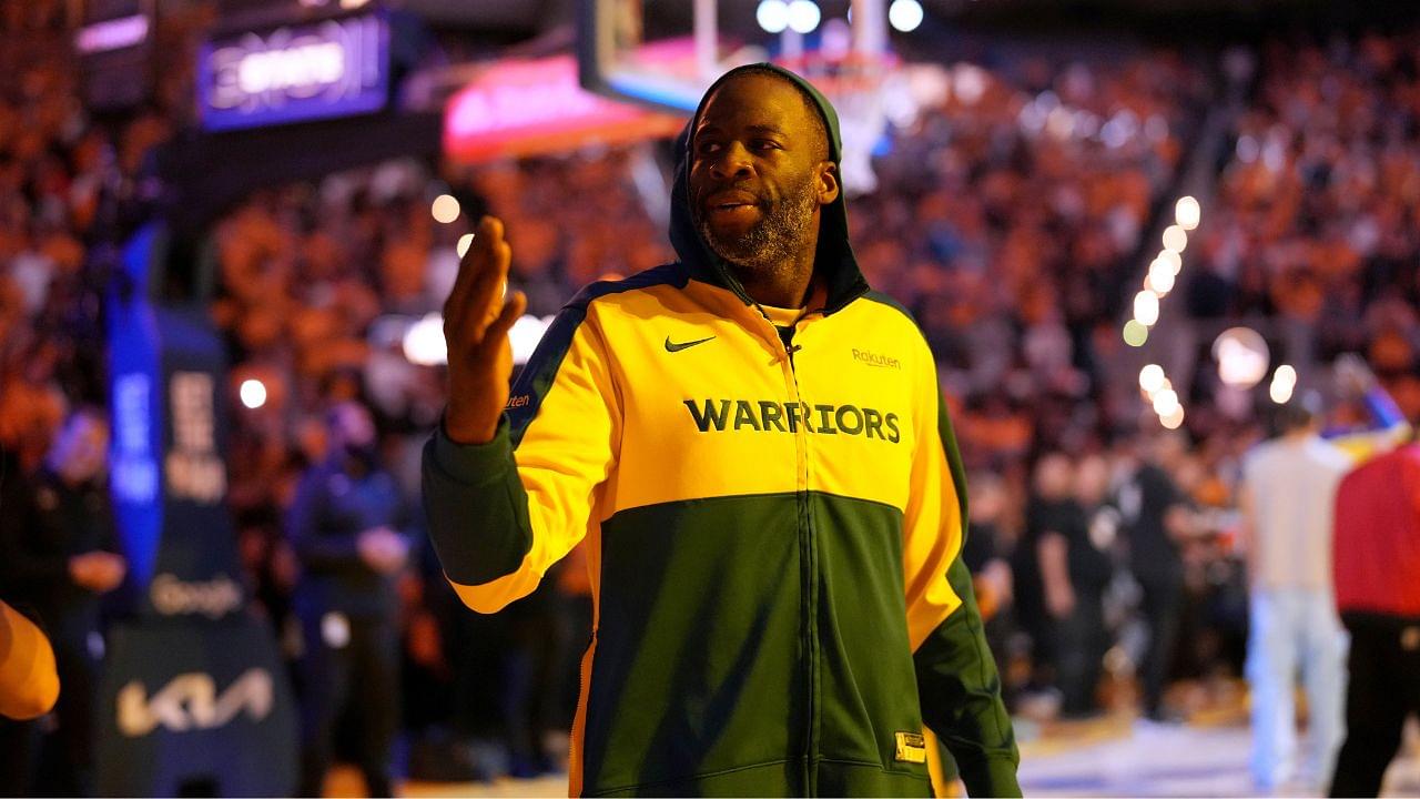 Golden State Warriors forward Draymond Green (23) blows a kiss towards the crowd before the start of the game against the Minnesota Timberwolves during game four of the second round for the 2025 NBA Playoffs at Chase Center.