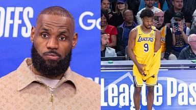 LeBron James (L), Bronny James (R)