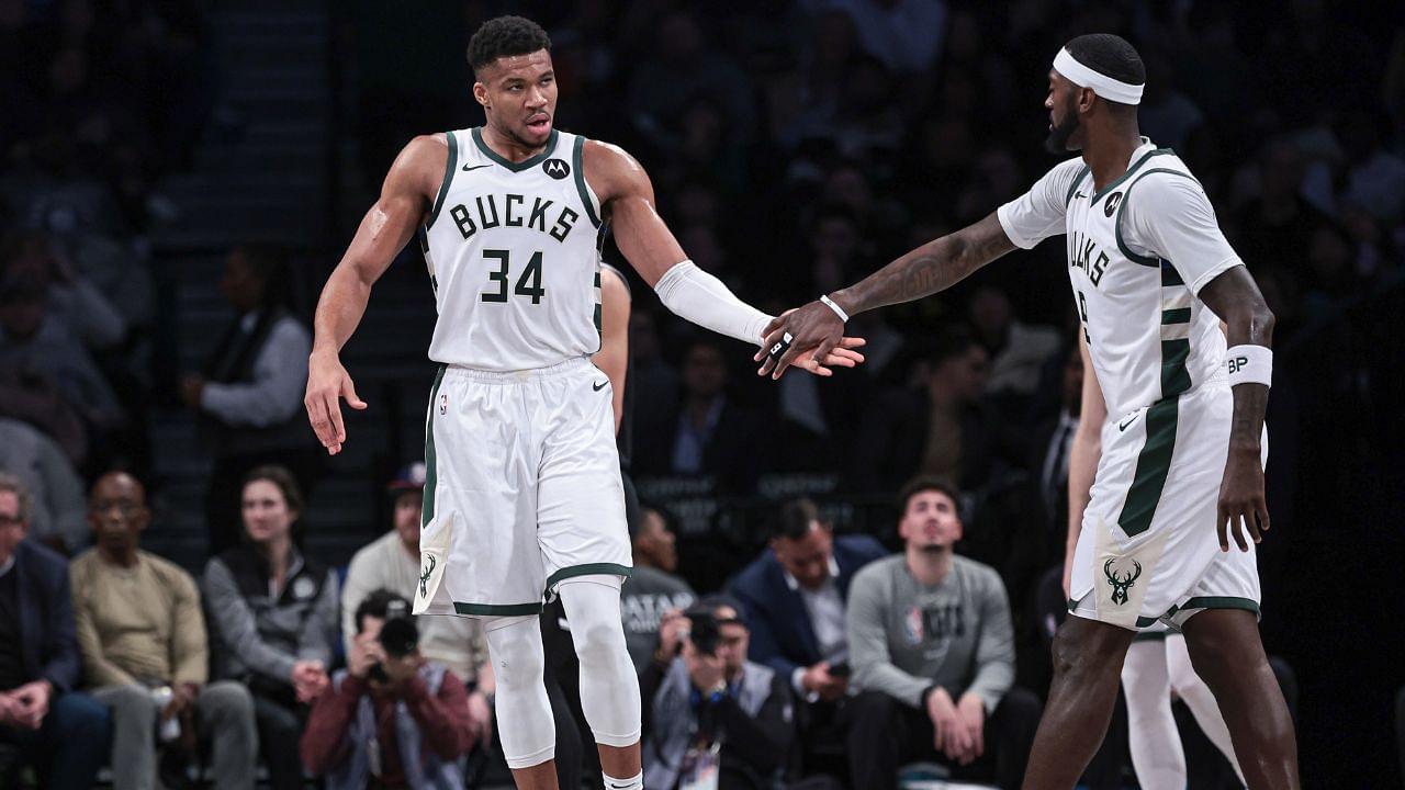 Giannis Antetokounmpo and Bobby Portis